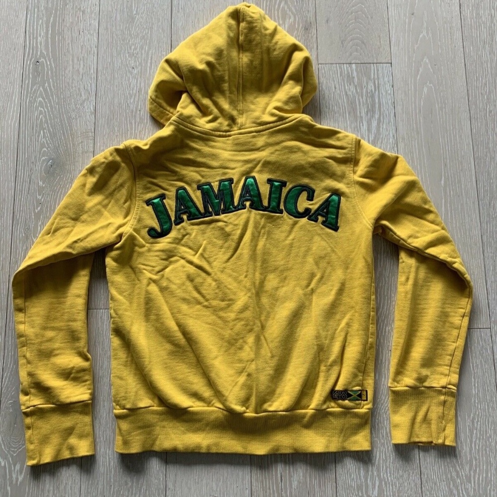 Puma Womens Extra Small XS Aqua Track Jacket Zip Up Athletic Long Sleeve Jamaica